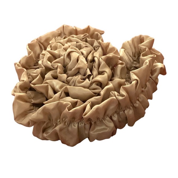 Decorative cord cover satin ruched Velcro closure antique gold - Picture 14 of 15